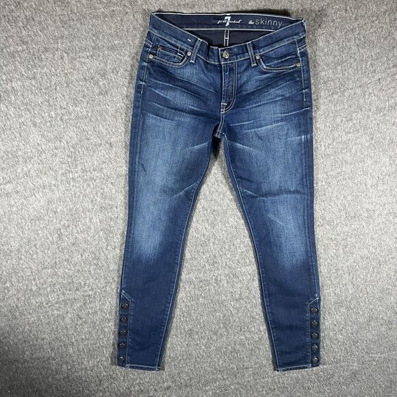 7 For All Mankind Denim - 7 For All‎ Mankind Jean's Women's Size 28 The Skinny Dark Blue